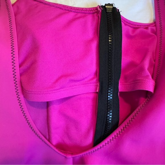 Body Glove Black Pink One Piece Swimsuit Athletic 80’s vintage beach neoprene Lg - Picture 8 of 13